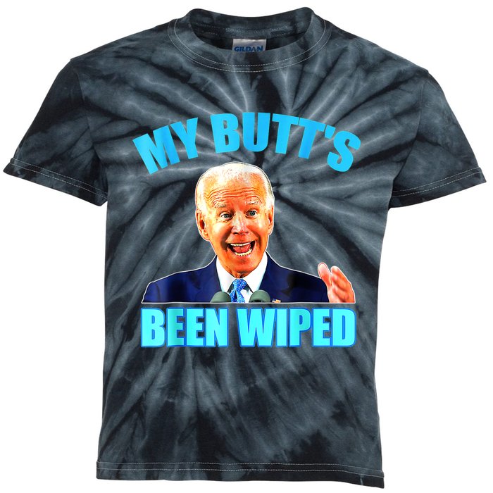 Anti Biden Gaffe My Butts Been Wiped Support Trump Election Kids Tie-Dye T-Shirt