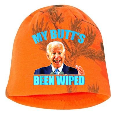 Anti Biden Gaffe My Butts Been Wiped Support Trump Election Kati - Camo Knit Beanie