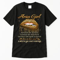 Aries Birthday Gifts Funny Leopard Sexy Lip Tall T-Shirt