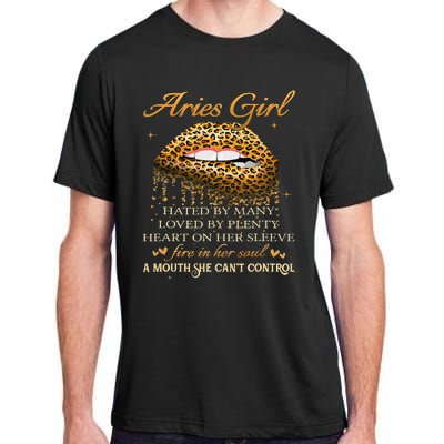 Aries Birthday Gifts Funny Leopard Sexy Lip Adult ChromaSoft Performance T-Shirt