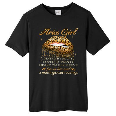 Aries Birthday Gifts Funny Leopard Sexy Lip Tall Fusion ChromaSoft Performance T-Shirt