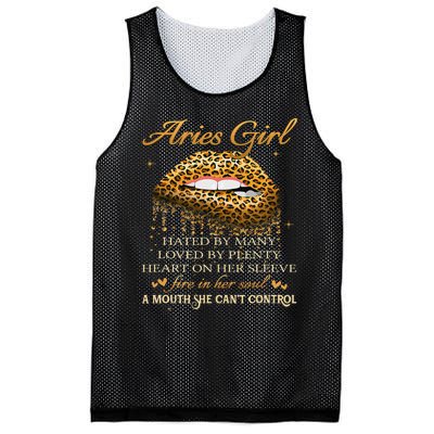 Aries Birthday Gifts Funny Leopard Sexy Lip Mesh Reversible Basketball Jersey Tank