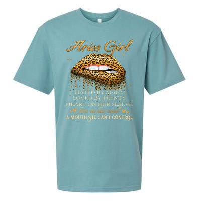 Aries Birthday Gifts Funny Leopard Sexy Lip Sueded Cloud Jersey T-Shirt