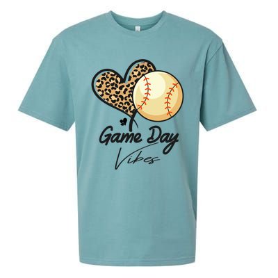 America Baseball Game Day Vibes Baseball Mom Leopard Gift Sueded Cloud Jersey T-Shirt