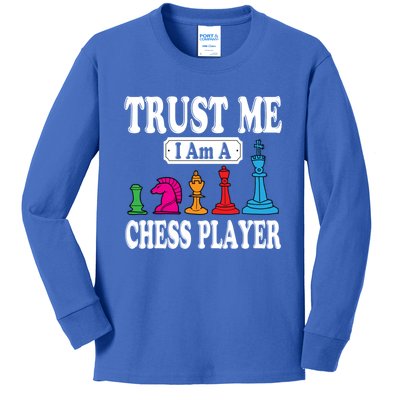 Awesome Board Game Tees Trust Me I Am A Chess Player Gift Kids Long Sleeve Shirt