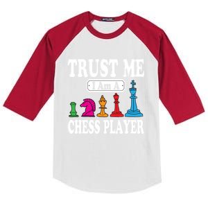 Awesome Board Game Tees Trust Me I Am A Chess Player Gift Kids Colorblock Raglan Jersey