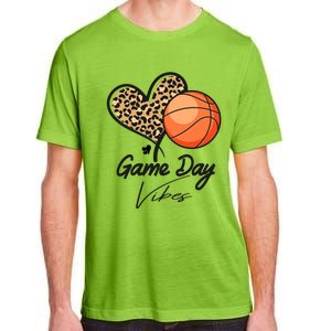 America Basketball Game Day Vibes Basketball Mom Leopard Gift Adult ChromaSoft Performance T-Shirt