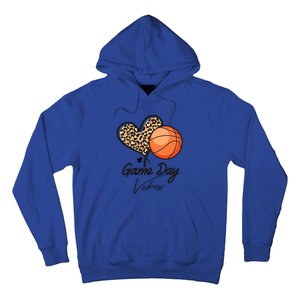 America Basketball Game Day Vibes Basketball Mom Leopard Gift Hoodie