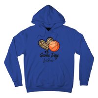 America Basketball Game Day Vibes Basketball Mom Leopard Gift Hoodie