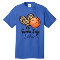 America Basketball Game Day Vibes Basketball Mom Leopard Gift Tall T-Shirt