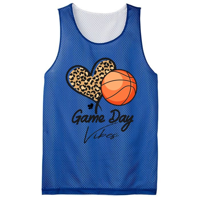 America Basketball Game Day Vibes Basketball Mom Leopard Gift Mesh Reversible Basketball Jersey Tank