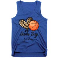 America Basketball Game Day Vibes Basketball Mom Leopard Gift Tank Top