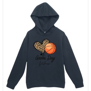 America Basketball Game Day Vibes Basketball Mom Leopard Gift Urban Pullover Hoodie