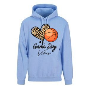 America Basketball Game Day Vibes Basketball Mom Leopard Gift Unisex Surf Hoodie