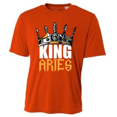 Aries Birthday Gifts King Aries Zodiac Cooling Performance Crew T-Shirt