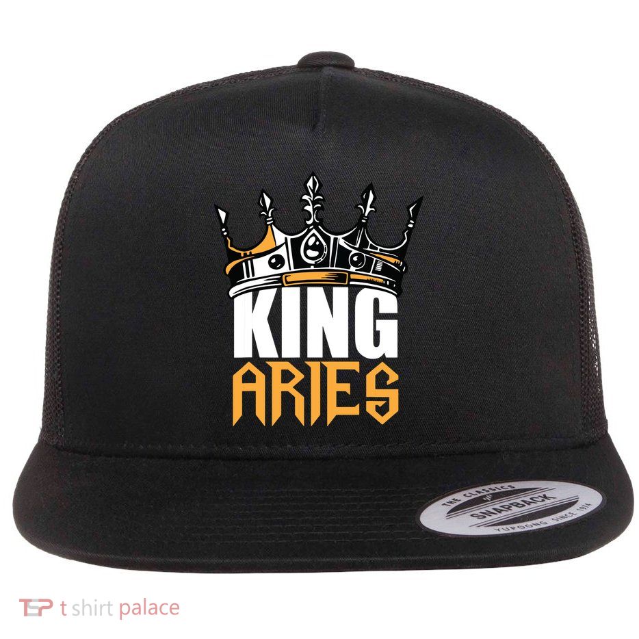 Aries Birthday Gifts King Aries Zodiac Flatbill Hat