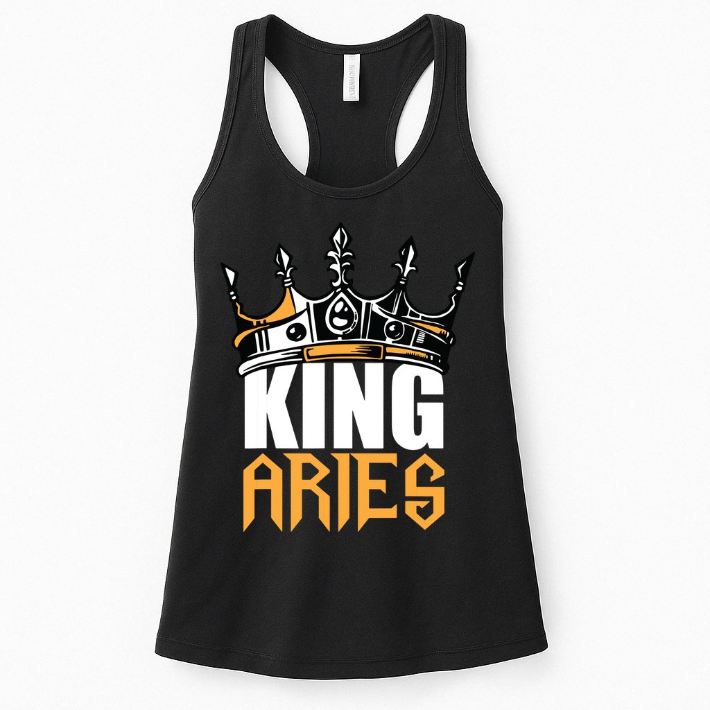 Aries Birthday Gifts King Aries Zodiac Womens Tank Top