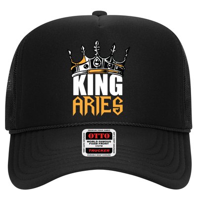 Aries Birthday Gifts King Aries Zodiac Trucker Hat