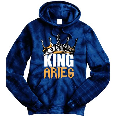 Aries Birthday Gifts King Aries Zodiac Tie Dye Hoodie