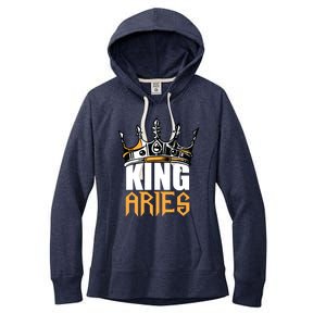 Aries Birthday Gifts King Aries Zodiac Women's Fleece Hoodie