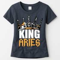 Aries Birthday Gifts King Aries Zodiac Womens T-Shirt