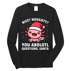 Axolotl Boy Girl Axolotl Questions Christmas Long Sleeve Shirt