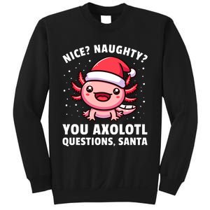 Axolotl Boy Girl Axolotl Questions Christmas Sweatshirt