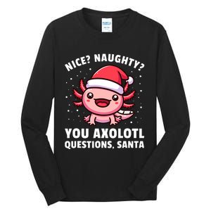 Axolotl Boy Girl Axolotl Questions Christmas Tall Long Sleeve T-Shirt