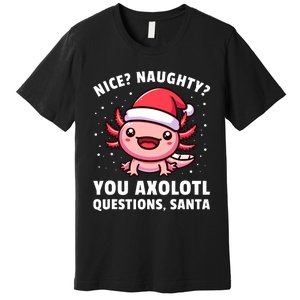 Axolotl Boy Girl Axolotl Questions Christmas Premium T-Shirt