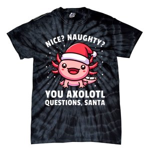 Axolotl Boy Girl Axolotl Questions Christmas Tie-Dye T-Shirt