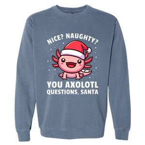 Axolotl Boy Girl Axolotl Questions Christmas Garment-Dyed Sweatshirt