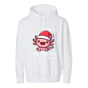 Axolotl Boy Girl Axolotl Questions Christmas Garment-Dyed Fleece Hoodie