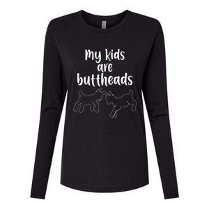 Are Buttheads Goat Mom Farmer Womens Cotton Relaxed Long Sleeve T-Shirt