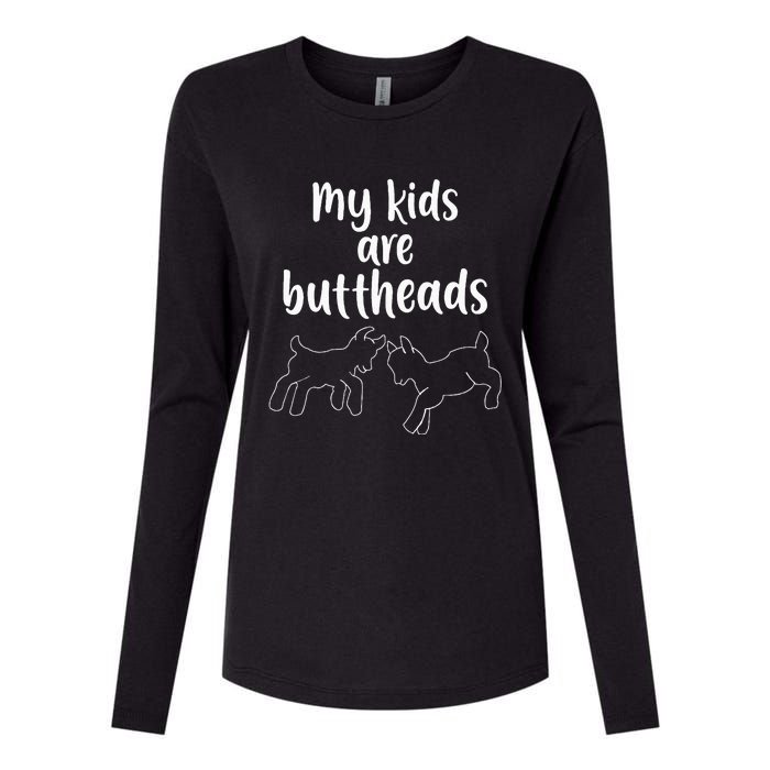 Are Buttheads Goat Mom Farmer Womens Cotton Relaxed Long Sleeve T-Shirt