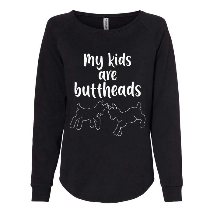 Are Buttheads Goat Mom Farmer Womens California Wash Sweatshirt