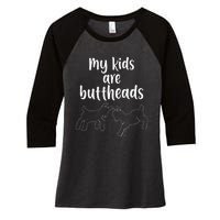 Are Buttheads Goat Mom Farmer Women's Tri-Blend 3/4-Sleeve Raglan Shirt