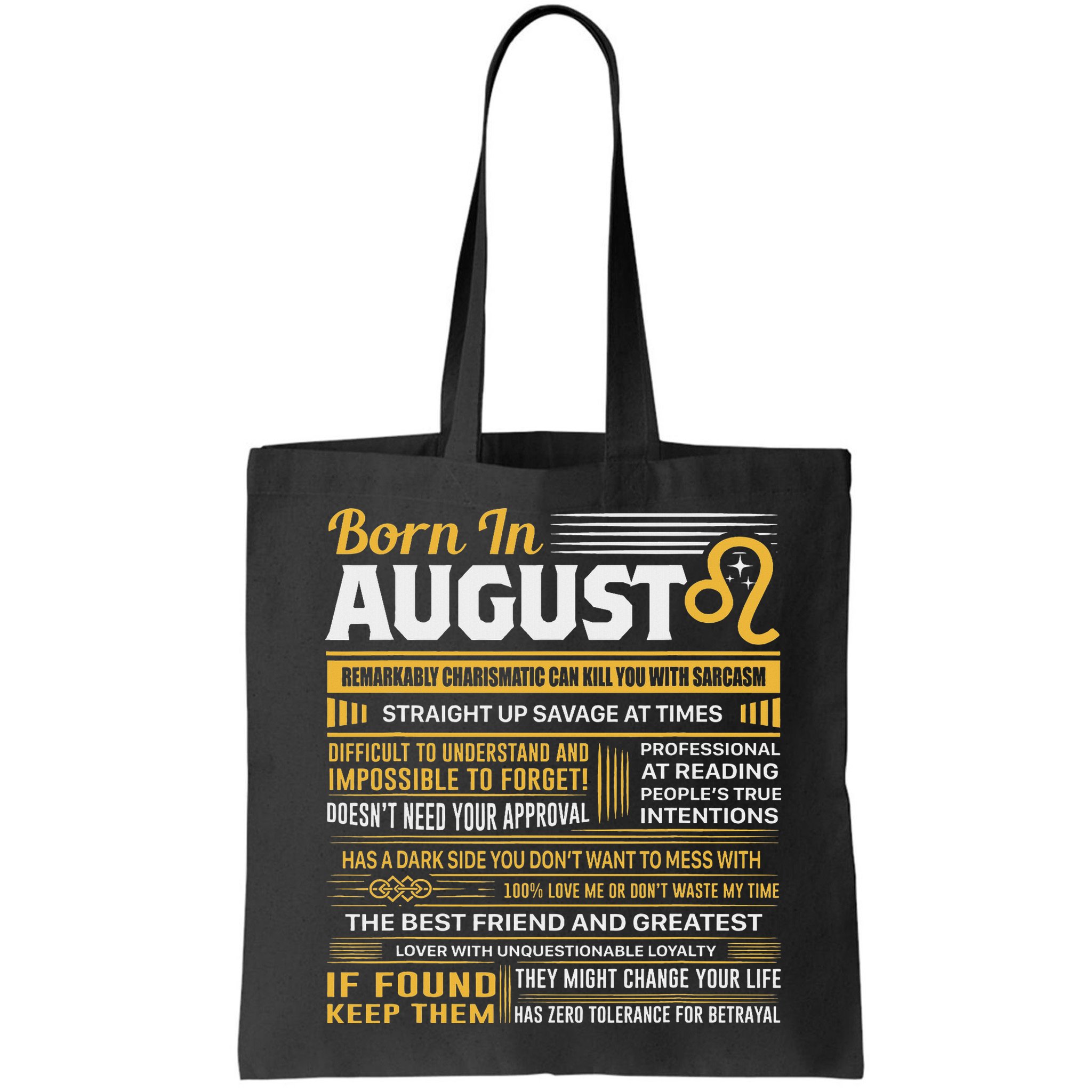 August Birthday Gifts Born In August Leo Bag