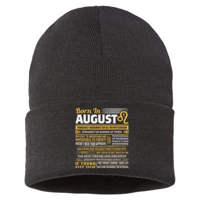 August Birthday Gifts Born In August Leo Sustainable Knit Beanie