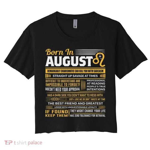 August Birthday Gifts Born In August Leo Crop Top