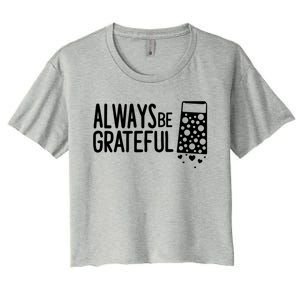 Always Be Grateful Funny Cheese Grater Joke Pun Cute Gift Women's Crop Top Tee