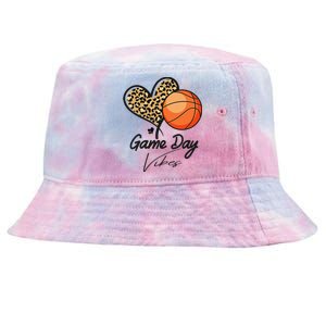 America Basketball Game Day Vibes Basketball Mom Leopard Tie-Dyed Bucket Hat