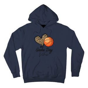 America Basketball Game Day Vibes Basketball Mom Leopard Tall Hoodie