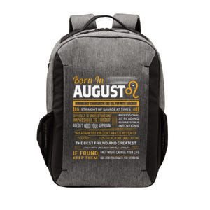 August Birthday Gifts Born In August Leo Vector Backpack