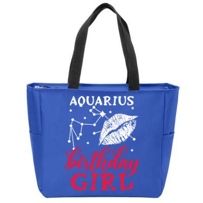 Aquarius Birthday Gift Zip Tote Bag