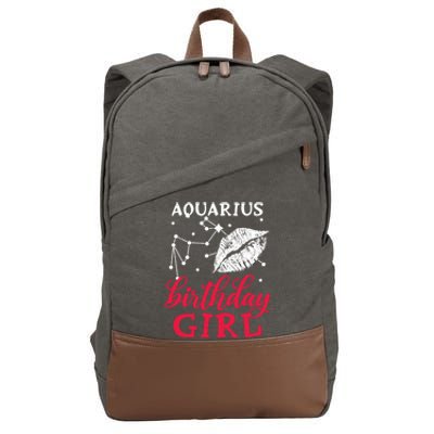 Aquarius Birthday Gift Cotton Canvas Backpack