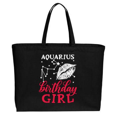 Aquarius Birthday Gift Cotton Canvas Jumbo Tote