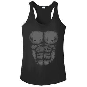 Abominable Bigfoot Gorilla Chest Halloween Gorilla Costume Cute Ladies PosiCharge Competitor Racerback Tank