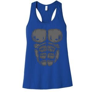 Abominable Bigfoot Gorilla Chest Halloween Gorilla Costume Cute Women's Racerback Tank