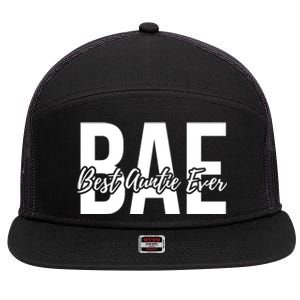 Aun Bae Gift Best Auntie Ever Gift 7 Panel Mesh Trucker Snapback Hat