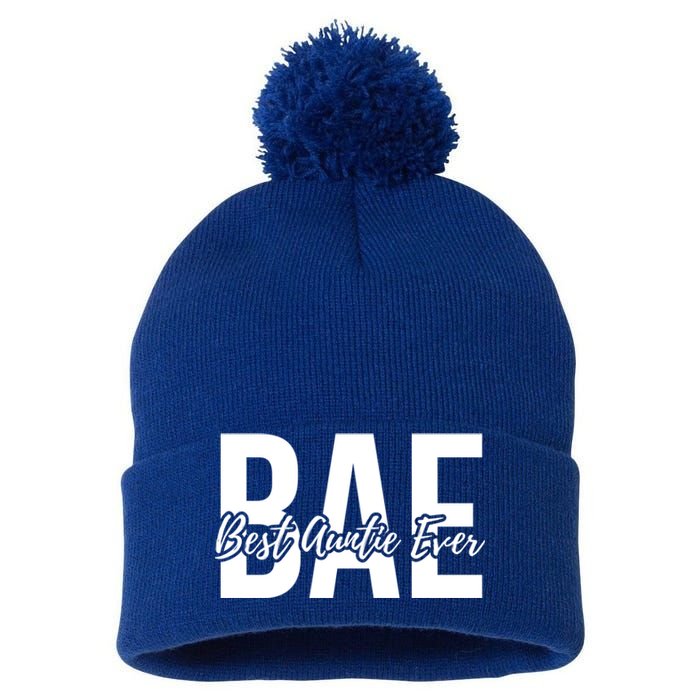 Aun Bae Gift Best Auntie Ever Gift Pom Pom 12in Knit Beanie